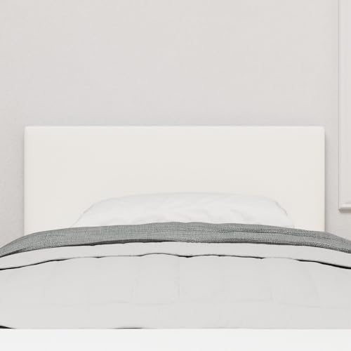 NUMNBE Wand Kopfteil Holz Rechteckig Creme Matt 80x40 cm Schlafzimmer Einzelbett Indoor von NUMNBE