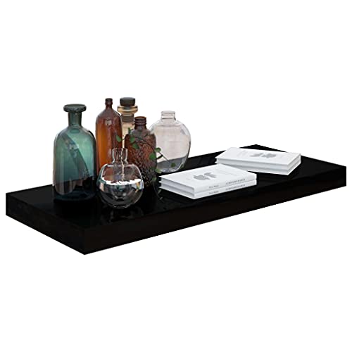 NUMNBE Wandregal Set 4-teilig 60x23,5 cm Hochglanz Schwarz Unsichtbare Montage Honigwaben MDF Metallrahmen Stabil Für Wohnzimmer Dekoration NUMNBE Wandregal Set 4-teilig 60x23,5 cm Hochglanz Schwarz Unsichtbare Montage Honigwaben MDF Metallrahmen Stabil Für Wohnzimmer Dekoration von NUMNBE