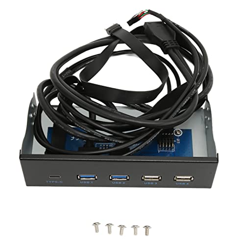 PC Media Dashboard 5 25 Zoll mit 2 USB 3 0 2 USB 2 0 und 1 Typ C 10 Gbps Metallgehäuse für Desktop PC Media Dashboard 5 25 Zoll mit 2 USB 3 0 2 USB 2 0 und 1 Typ C 10 Gbps Metallgehäuse für Desktop von NUMNBE