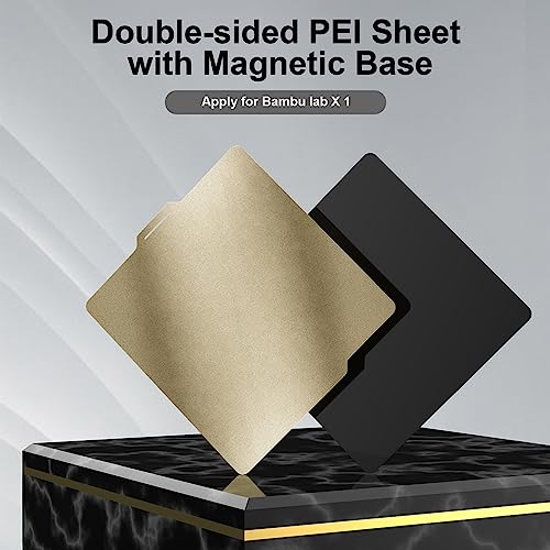 PEI Druckplatte 235x235 mm mit Magnetboden selbstklebend hohe Haftung für PLA ABS PETG 3D Druckbett Folie hitzebeständig leicht entnehmbar von NUMNBE