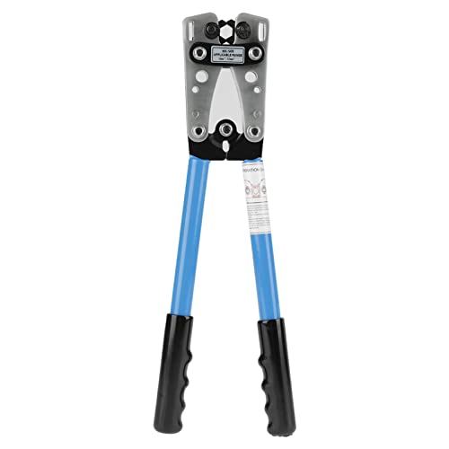 Presszange Kabelschuhe 6-50mm², Crimpzange aus gehärtetem Stahl, Hex Terminal Crimper Blau - Drehbarer Kopf 180°, Schnelle Rückfederung, Für Kupfer und Aluminium Presszange Kabelschuhe 6-50mm², Crimpzange aus gehärtetem Stahl, Hex Terminal Crimper Blau - Drehbarer Kopf 180°, Schnelle Rückfederung, Für Kupfer und Aluminium von NUMNBE