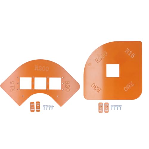 Radius Jig Router Templates Set, 8 Winkel Holzfrässchablonen R60 R100, Kunststoff Positionierungswerkzeug - Präzises Schneiden, Einfache Handhabung, für Holzarbeiten und Schreinerei von NUMNBE
