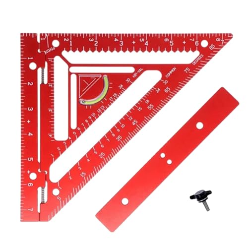 Rafter Square Prospractor - Multi -Funktionswinkel -Messwerkzeug, genaue Layoutmarkierung, ergonomischer Griff für e und Schreiner, Aluminiumlegierung lebiger Konstruktion Rafter Square Prospractor - Multi -Funktionswinkel -Messwerkzeug, genaue Layoutmarkierung, ergonomischer Griff für e und Schreiner, Aluminiumlegierung lebiger Konstruktion von NUMNBE