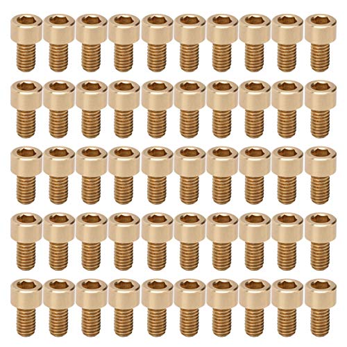 Schrauben Set Messing 5 Größen Gewinde mit gleichmäßigem Steigungsmaß sechskantige Schrauben langlebig verschleißfest für verschiedene Befestigungen (M6*10mm) von NUMNBE