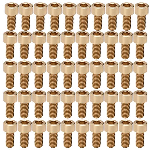 Schrauben Set Messing 5 Größen Gewinde mit gleichmäßigem Steigungsmaß sechskantige Schrauben langlebig verschleißfest für verschiedene Befestigungen (M6*12mm) von NUMNBE