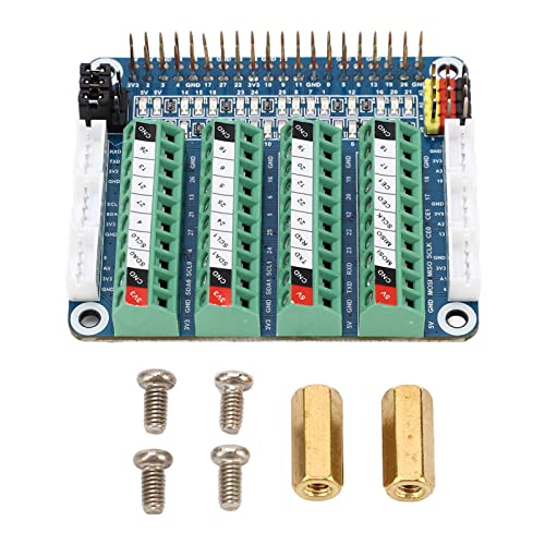 Sensor Erweiterungsplatine für 4B 3B CM4 - PCF8591 ADC/DAC Modul mit GPIO IO Ports - Entwicklungsboard mit Standard - Loch, Terminalblöcken und Anleitung von NUMNBE