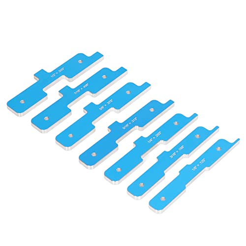 Setup -Blöcke für Router und Säge - 7PCS -Aluminiumlegierung, präzise Schnitttiefenmessung, einstellbare Höhe für Fräsenschneider, Tischsägen und Router, langlebig und leicht Setup -Blöcke für Router und Säge - 7PCS -Aluminiumlegierung, präzise Schnitttiefenmessung, einstellbare Höhe für Fräsenschneider, Tischsägen und Router, langlebig und leicht von NUMNBE