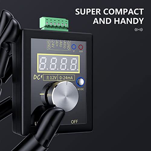 Spannungs und Stromgenerator Modul 0 10V 0 22mA mit 1100mAh Akku LED Anzeige Aluminium Dreh Kompakt und flexibel von NUMNBE