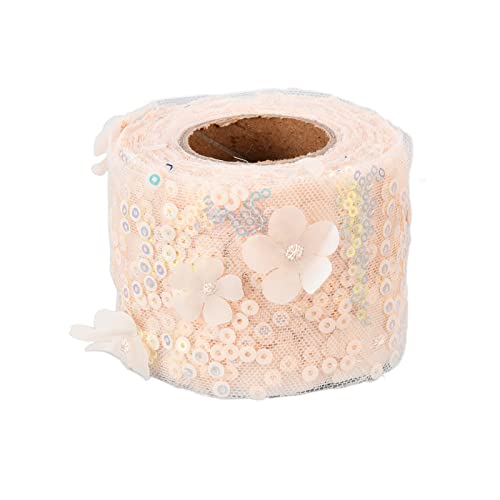 Tulle Roll - Eleganter Pailletten -Glitzer -Mesh -Stoff mit gestickter Blume, leichtes flexibles DIY -Handwerksmaterial für Hochzeitsfeier -Dekoration und Nähprojekte (type 2) von NUMNBE