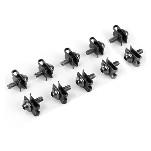 10 Stück Motorrad-Roller Aluminium M5 5 mm Verkleidungsschrauben Befestigungsclips Schrauben Federmuttern Metallmuttern Schrauben Autoersatzteil(01) von NUNQTYKJT