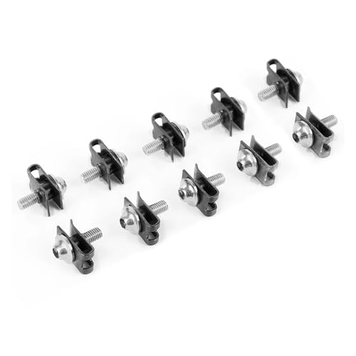 10 Stück Motorrad-Roller Aluminium M5 5 mm Verkleidungsschrauben Befestigungsclips Schrauben Federmuttern Metallmuttern Schrauben Autoersatzteil(02) von NUNQTYKJT