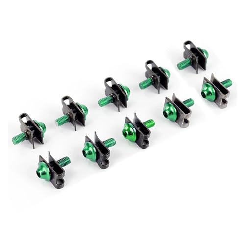 10 Stück Motorrad-Roller Aluminium M5 5 mm Verkleidungsschrauben Befestigungsclips Schrauben Federmuttern Metallmuttern Schrauben Autoersatzteil(04) von NUNQTYKJT