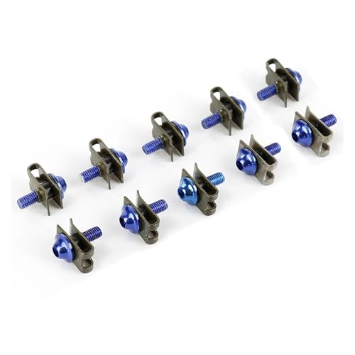10 Stück Motorrad-Roller Aluminium M5 5 mm Verkleidungsschrauben Befestigungsclips Schrauben Federmuttern Metallmuttern Schrauben Autoersatzteil(05) von NUNQTYKJT