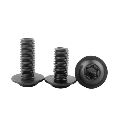 304 Torx-Schraube M4 M5 M6 M8 Edelstahl Schwarz Farbe Torx-Unterlegscheibe Kopfschraube for Motorrad Roller Moped Kunststoffabdeckung(M8-2pcs,X 30mm) von NUNQTYKJT