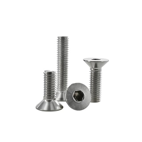 M2 M2.5 M3 M4 M5 M6 M8 M10 304 Edelstahl Innensechskantschraube Senkkopfschrauben DIN7991 Motorrad-Metallbefestigungsschrauben(70mm(5Pcs),M2.5) von NUNQTYKJT