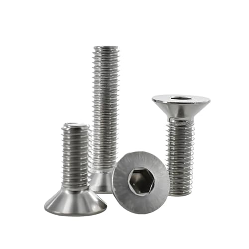 M2 M2.5 M3 M4 M5 M6 M8 M10 304 Edelstahl Innensechskantschraube Senkkopfschrauben DIN7991 Motorrad-Metallbefestigungsschrauben(95mm(2Pcs),M4) von NUNQTYKJT