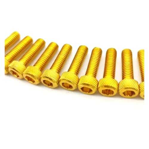 Motorrad-Schraubenzubehör – 10 Stück bunte Universal-6-mm-Muttern und -Schrauben for Verkleidung, Fahrrad, Motorrad(10 pcs A) von NUNQTYKJT