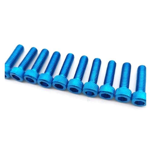 Motorrad-Schraubenzubehör – 10 Stück bunte Universal-6-mm-Muttern und -Schrauben for Verkleidung, Fahrrad, Motorrad(10 pcs C) von NUNQTYKJT