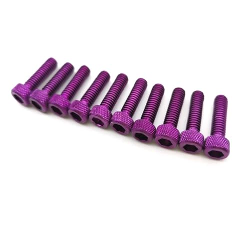 Motorrad-Schraubenzubehör – 10 Stück bunte Universal-6-mm-Muttern und -Schrauben for Verkleidung, Fahrrad, Motorrad(10 pcs D) von NUNQTYKJT