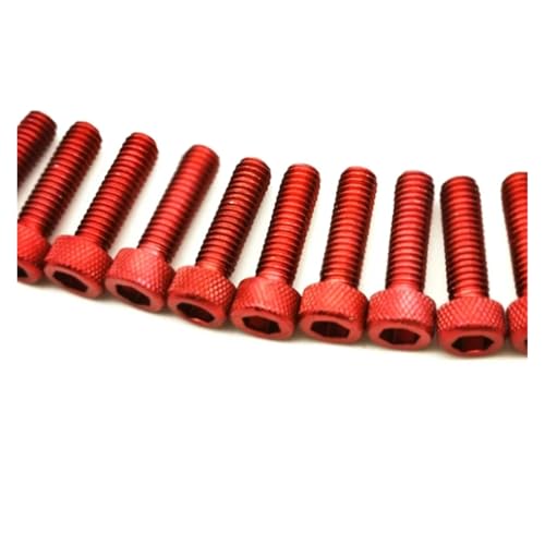 Motorrad-Schraubenzubehör – 10 Stück bunte Universal-6-mm-Muttern und -Schrauben for Verkleidung, Fahrrad, Motorrad(10 pcs E) von NUNQTYKJT