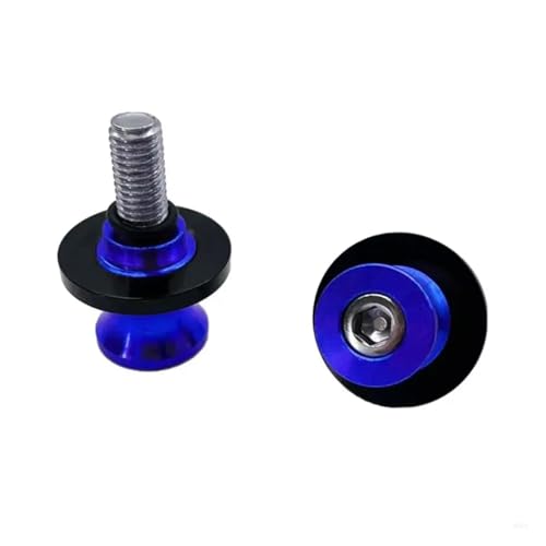 Schwingenspulen, Hinterradständerschrauben, Schieber, 6 mm, 8 mm, 10 mm, dekorative Schieberständerschraube for Motorrad, universell(R6FA3TT307346-BL-8) von NUNQTYKJT