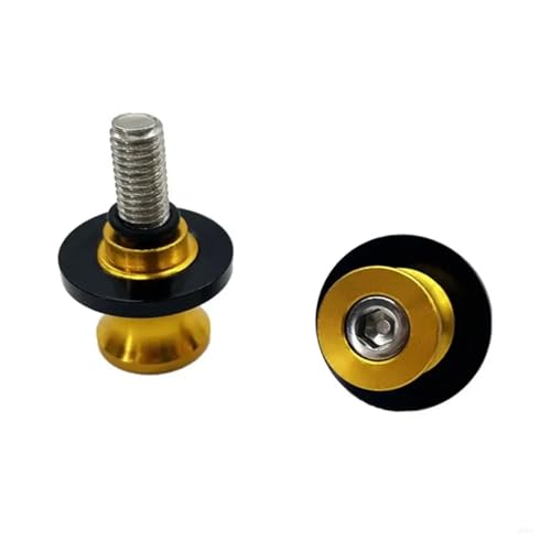 Schwingenspulen, Hinterradständerschrauben, Schieber, 6 mm, 8 mm, 10 mm, dekorative Schieberständerschraube for Motorrad, universell(R6FA3TT307346-GD-10) von NUNQTYKJT
