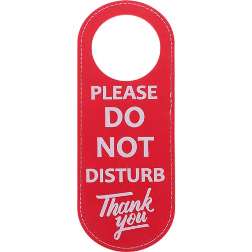NUOBESTY „Bitte Nicht Stören“-Schilder Schilder Kleiderbügel Etiketten Lederbügel „Bitte Nicht Stören“-Türhänger „Bitte Nicht Stören“-Schild Türschild Doppelseitiges Büro-Rot von NUOBESTY
