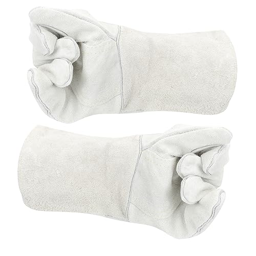 NUOBESTY 1 Paar Verbrühungs Und Verschleißschutzhandschuhe Hitzebeständige Handschuhe Schweißerhandschuhe Arbeitshandschuhe Schweißhandschuhe Zimmermannshandschuhe Schutzhandschuhe von NUOBESTY
