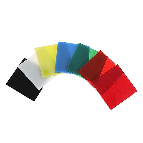 NUOBESTY 1 Satz Barmatten Schnitzen Vinyl Fenster Tönungsfolie Led-transparenter Filmbildschirm Schnitzel-kit Mikrowelle Verschmelzen Colorful Heißschmelzendes Glas 7st von NUOBESTY