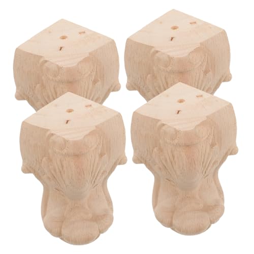 NUOBESTY 4 Stücke Kurze Möbelbeine Holz Geschnitzt für Sofas Tische Kommoden Ersatzmöbelbeine Installieren Europäisches Design NUOBESTY 4 Stücke Kurze Möbelbeine Holz Geschnitzt für Sofas Tische Kommoden Ersatzmöbelbeine Installieren Europäisches Design von NUOBESTY