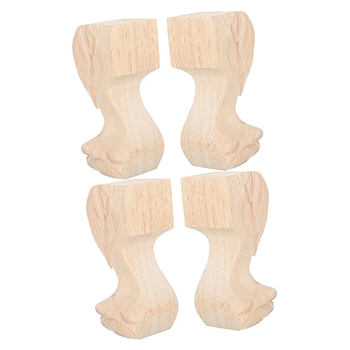 NUOBESTY 4stücke Holzbeine Für Möbel Verstellbare Tisch Und Schrankfüße Für Sofa Couchtisch Und Kommoden Einfache Montage Stabil Und rutschfest von NUOBESTY