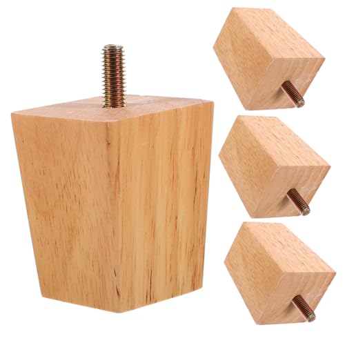 NUOBESTY 4stücke Holzbeine Möbelbeine Tischbeine Aus Holz Für Sofa Schrank Kommode Stuhl Beine Ersatzbeine Mit Montagematerial von NUOBESTY