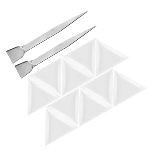 NUOBESTY 1 Satz Perlensortiertablett Schmuck Aufbewahrungsbox Schmuck Bastelwerkzeuge Perlen Sortierwerkzeug Bastelbedarf Schmuck Schmuckwerkzeuge Strass-Tabletts Perlenschaufel Edelstahl von NUOBESTY