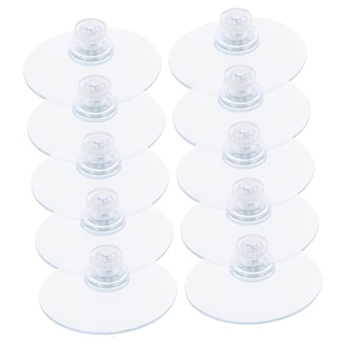 NUOBESTY 1 Satz Rutschfestes Saugnapfpad Robuster Haken Kleine Saugnäpfe Küchenhaken Abnehmbare Saugnäpfe Für Glas Robuste Saugnäpfe Glas Saugpads PVC Transparent 10 Stück von NUOBESTY