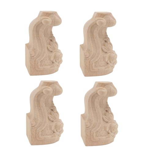 NUOBESTY 1 Satz Teiliges Dekorative Geschnitzte Holzfüße Gummibaum Robuste Möbelbeine Für Schrank Sofa Und Teetisch Stabile Und Einfach Zu Montierende Möbelfüße Im Europäischen Stil 4 Stück NUOBESTY 1 Satz Teiliges Dekorative Geschnitzte Holzfüße Gummibaum Robuste Möbelbeine Für Schrank Sofa Und Teetisch Stabile Und Einfach Zu Montierende Möbelfüße Im Europäischen Stil 4 Stück von NUOBESTY
