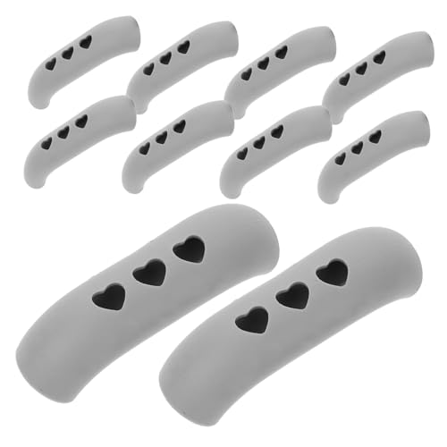 NUOBESTY 1 Satz Teiliges Topfgriff Hitzeschutzabdeckungen Rutschfeste Handschützer Für Töpfe Pfannen Und Woks Hochtemperaturbeständig Verkohlend Reinigen 10 Stück von NUOBESTY