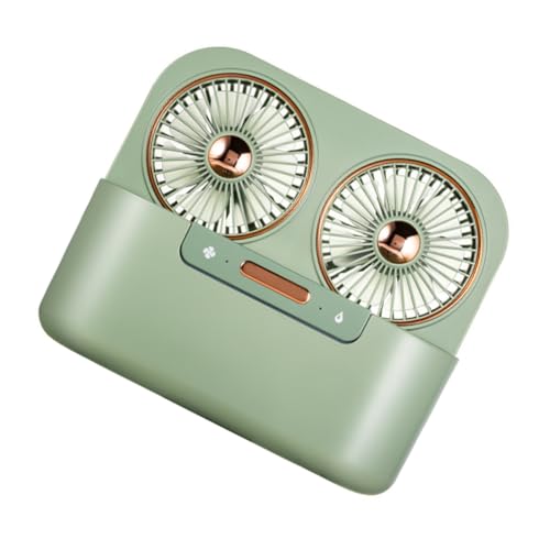 NUOBESTY 1 Satz USB Tischventilator mit Doppelnebel Funktion Tragbarer Wiederaufladbarer Luftbefeuchter für Leise Kühlung im Schlafzimmer für Zuhause und Büro Grün NUOBESTY 1 Satz USB Tischventilator mit Doppelnebel Funktion Tragbarer Wiederaufladbarer Luftbefeuchter für Leise Kühlung im Schlafzimmer für Zuhause und Büro Grün von NUOBESTY