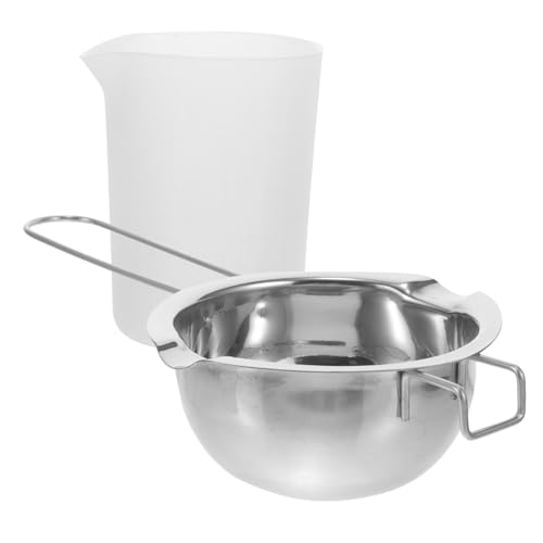 NUOBESTY 1 Satz Wachs Schmelztopf Set für Kerzenherstellung Metall Wachsschmelzbehälter mit Silikonmessbecher für DIY Projekte und Kreative Ideen zu Hause NUOBESTY 1 Satz Wachs Schmelztopf Set für Kerzenherstellung Metall Wachsschmelzbehälter mit Silikonmessbecher für DIY Projekte und Kreative Ideen zu Hause von NUOBESTY