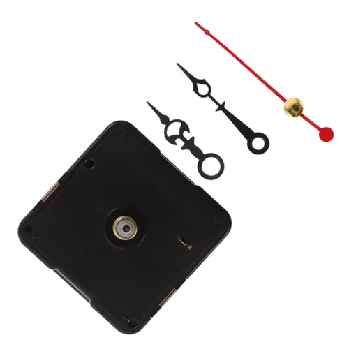 NUOBESTY 1 Satz Wanduhrwerk Mechanismus-Kit für Wanduhren Retro Zubehör klein Moderne Wanduhren DIY -Uhrenmechanismus Uhrzeiger und Motorsatz Kurze Uhrzeiger Wanduhr-Kit Plastik Schwarz von NUOBESTY