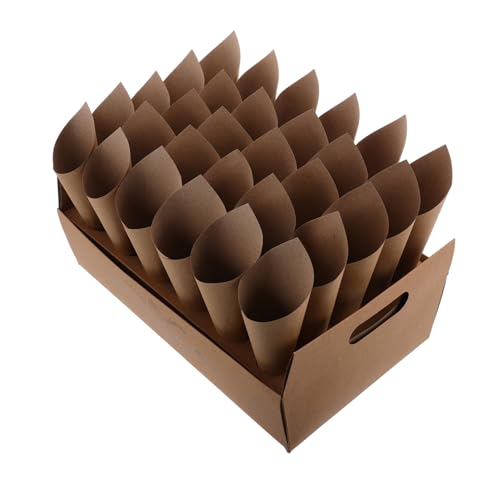 NUOBESTY 1 Set Papiertüten Tablett Für Hochzeiten Gebäcktütenhalter Blumenstrauß Papiertüten Konfetti Tüten Für Hochzeiten Getrocknete Rosenblüten Konfetti Tüten Hochzeitspapier von NUOBESTY