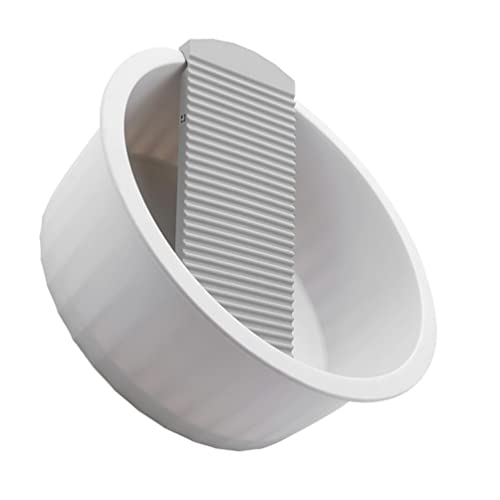 NUOBESTY 1 Set Rundes Waschbecken Wäschewaschbecken Waschbrett-Set Babykleidung Kunststoffwaschbecken Fußbad Kunststoff-Waschwanne Mehrzweck-Waschwanne Für Zuhause Küche Badezimmer von NUOBESTY