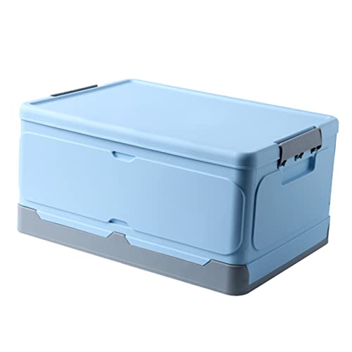NUOBESTY 1Stück Faltbare Aufbewahrungsbox aus PP Kunststoff Multifunktions-organizer für Bücher und Kosmetik mit Deckel Tragbare Lagerbox für Wohnzimmer Küche Büro Groß Blau NUOBESTY 1Stück Faltbare Aufbewahrungsbox aus PP Kunststoff Multifunktions-organizer für Bücher und Kosmetik mit Deckel Tragbare Lagerbox für Wohnzimmer Küche Büro Groß Blau von NUOBESTY
