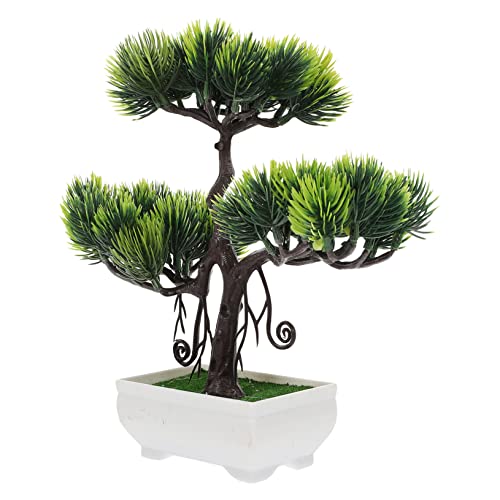 NUOBESTY 1stk Simulierter Bonsai Schreibtischaufsatz Baumschmuck Gefälschter Künstlicher Baum Simulationsbaum Weihnachtsdekoration Indoor-Bonsai Wohnkultur Plastik Kiefer Pflanze von NUOBESTY