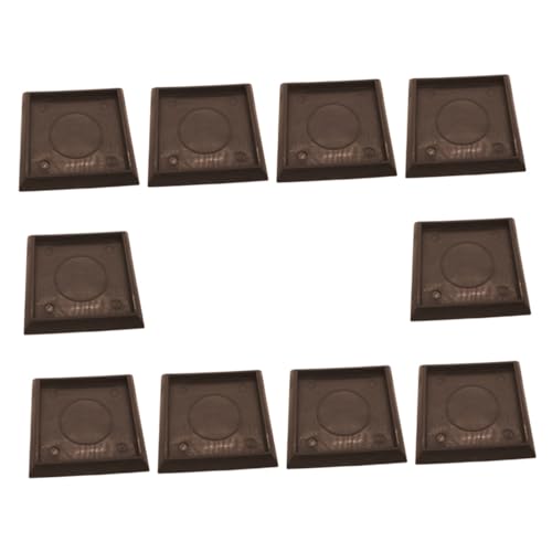 NUOBESTY 10 Stück Möbelmatte Beine Möbelgleiter für Teppiche Mover Sofarollen Boden Pads Möbelauflagen Gießbecher aus Kunststoff Rollenbecher für Teppiche Plastik Brown von NUOBESTY