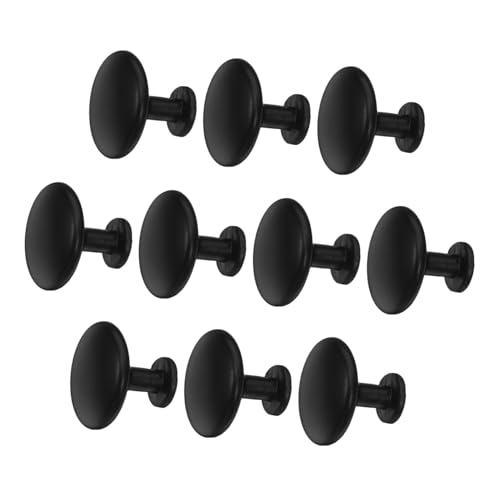 NUOBESTY 10 Stück Schwarzer einzelner Lochgriff Schrank ziehen Kabinettgriff Küchenschrank -Hardware Küchengriffe für Schränke Möbelgriffe für Kommode Küchenschrankknöpfe Legierung von NUOBESTY