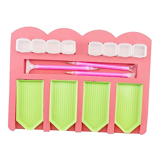 NUOBESTY 10 Stück Teiliges Diamant Malerei Zubehör mit Fächern Aufbewahrungs und Sortiertray für Strasssteine Stabiler Organizer für DIY Drill Painting mit Praktischen Malwerkzeugen von NUOBESTY