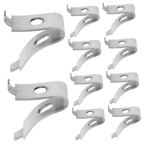NUOBESTY 10 Stück Teiliges Edelstahl Regalbodenträger für Glas Holzregale Verschleißfest mit Durchgehenden Befestigungslöchern Einfache Montage Stabiler Halt für Schrank Werkstattregale NUOBESTY 10 Stück Teiliges Edelstahl Regalbodenträger für Glas Holzregale Verschleißfest mit Durchgehenden Befestigungslöchern Einfache Montage Stabiler Halt für Schrank Werkstattregale von NUOBESTY