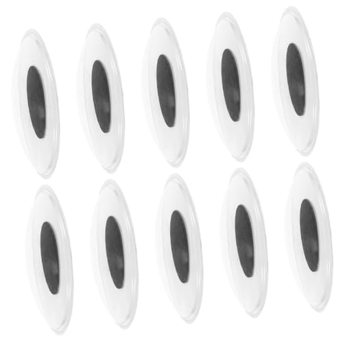 NUOBESTY 10 Stück Teiliges Große Selbstklebende Bastelaugen Einfarbig Wackelnde Augen für Plüschtiere DIY Handarbeiten Kreative Aufkleber von NUOBESTY