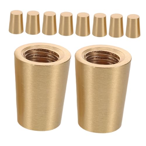 NUOBESTY 10 Stück Teiliges Messing Möbel-füße Hohe Kegelförmige Messing Füße für Schmuckkästchen Schneidebrett-ständer und Tablett-Riser Kratzschutz für Möbel und Küchenzubehör NUOBESTY 10 Stück Teiliges Messing Möbel-füße Hohe Kegelförmige Messing Füße für Schmuckkästchen Schneidebrett-ständer und Tablett-Riser Kratzschutz für Möbel und Küchenzubehör von NUOBESTY