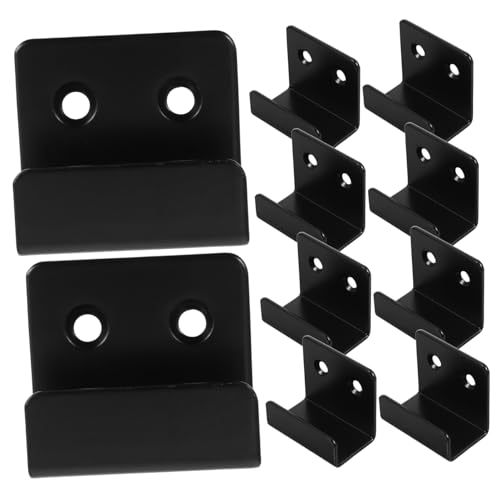 NUOBESTY 10 Stück Teiliges Schwarze Edelstahl wandhaken mit Verstellbarem Steckverschluss Robuste aus Eisen für Fliesen Einfache Montage ohne Bohren Vielseitig Einsetzbar zum Bilder von NUOBESTY